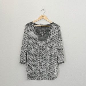 NYDJ Black & White Floral Top